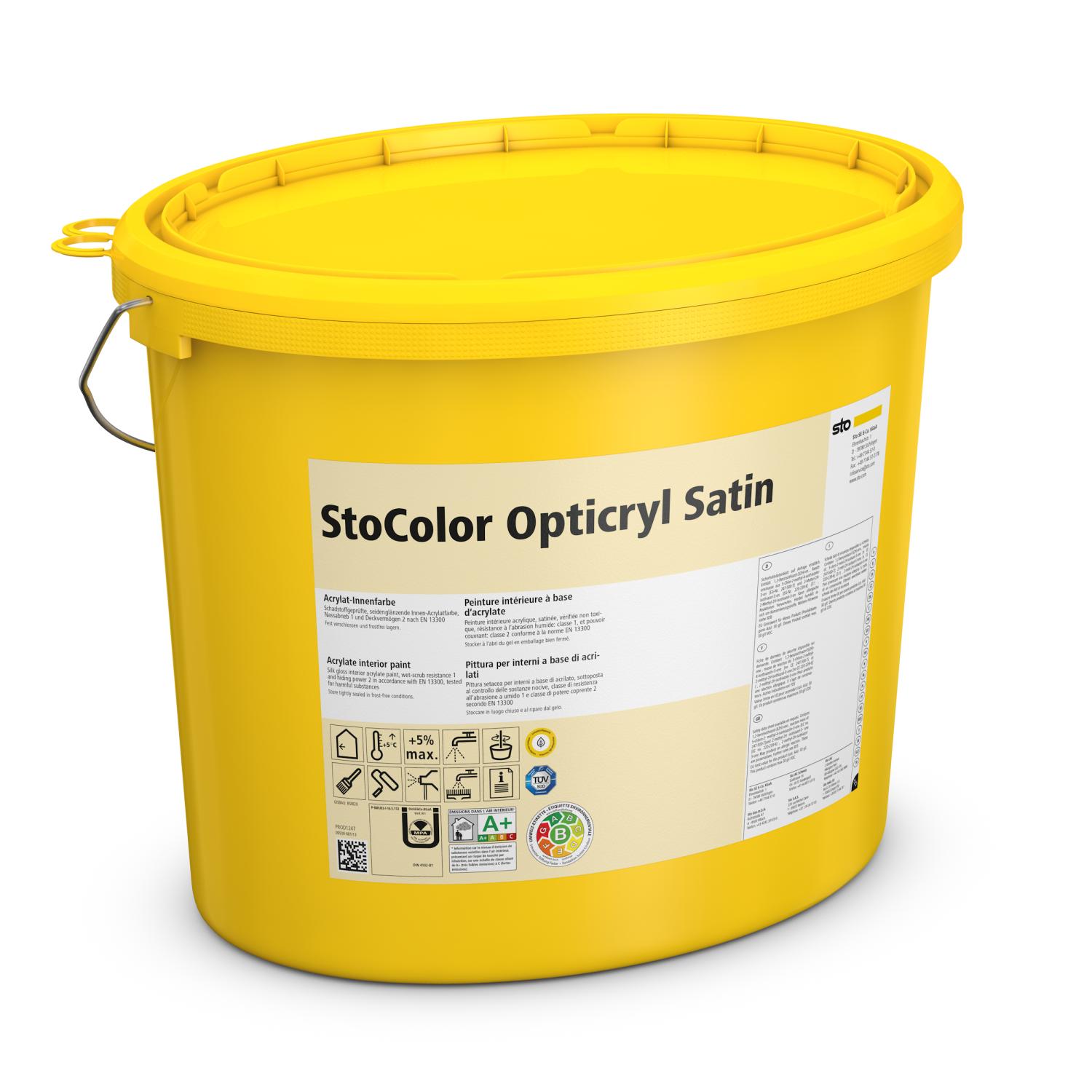 StoColor Opticryl Satin-5 Liter Eimer-Farbtonklasse III 5 Liter